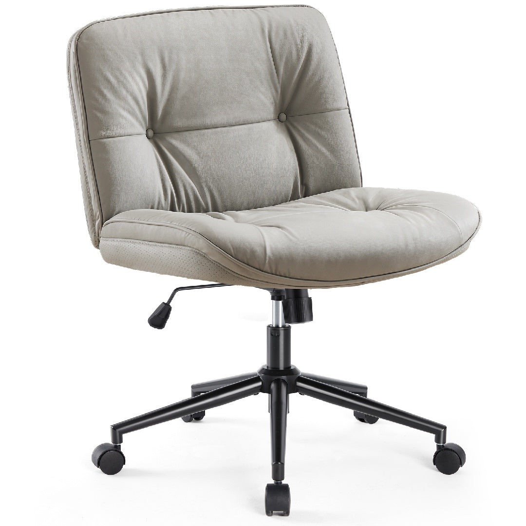 Armless Vanity Desk Wide Seat, Swivel Chair