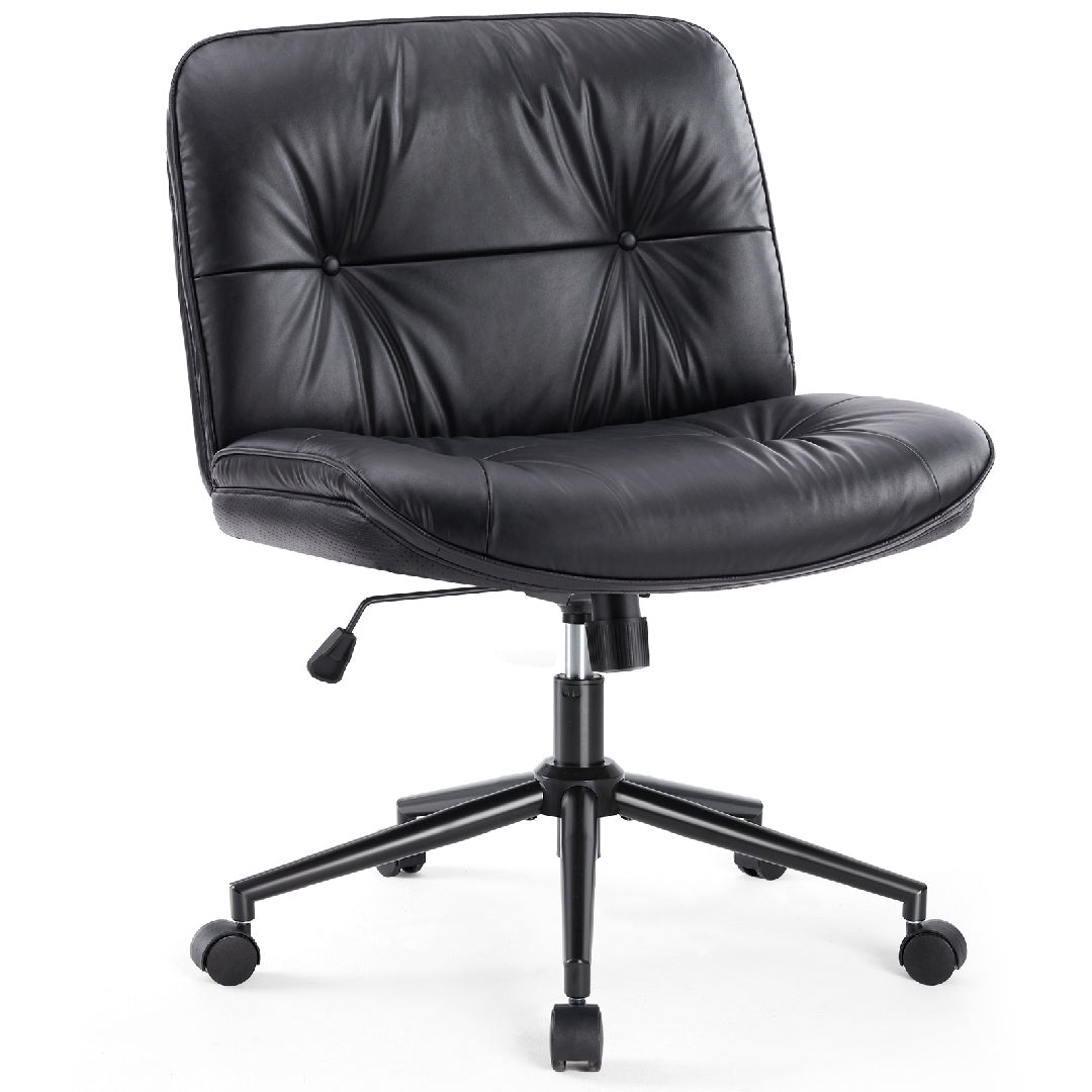 Armless Vanity Desk Wide Seat, Swivel Chair