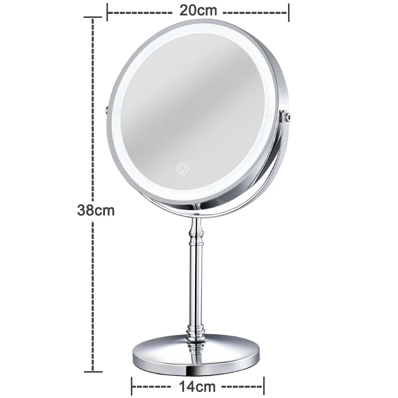 8 Inch Portable Vanity Makeup Mirror With 10X Magnifying
