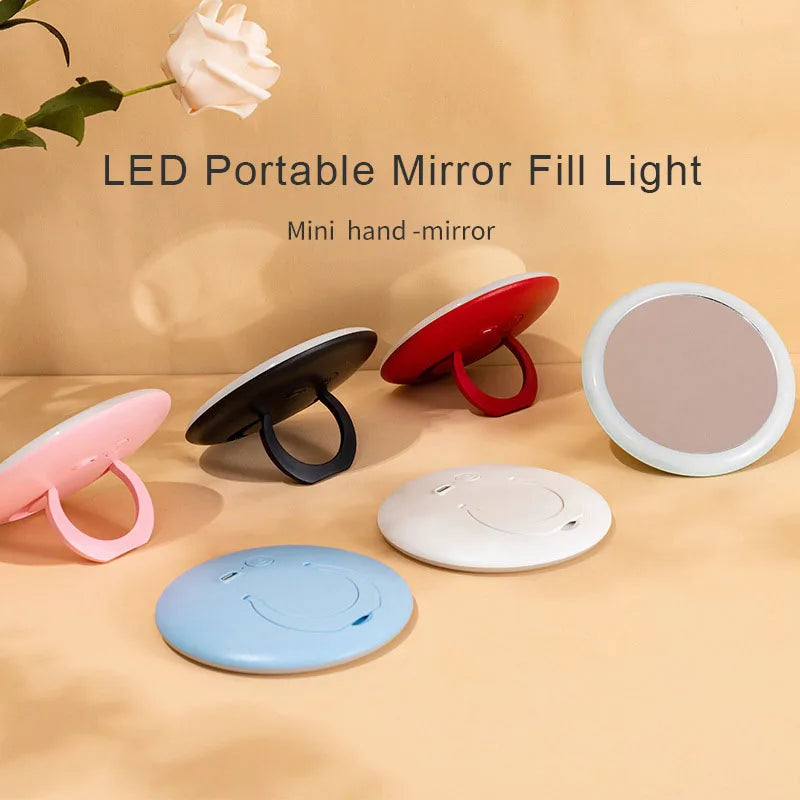 Mini Rechargeable Compact LED Makeup Mirror