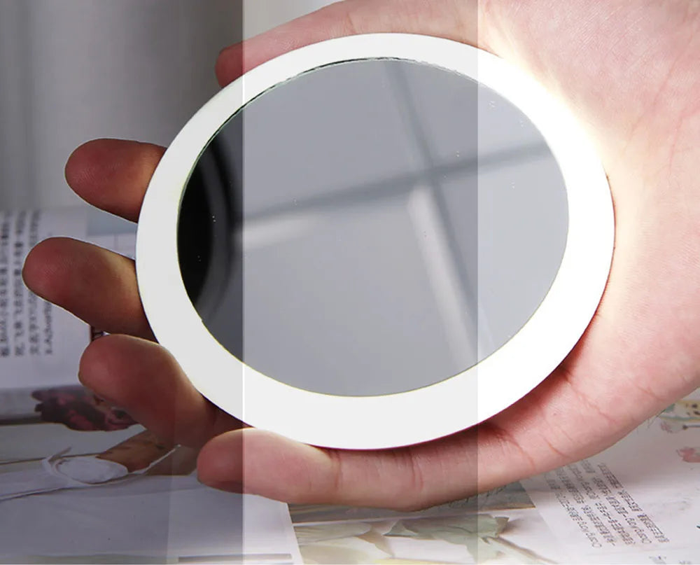 Mini Rechargeable Compact LED Makeup Mirror
