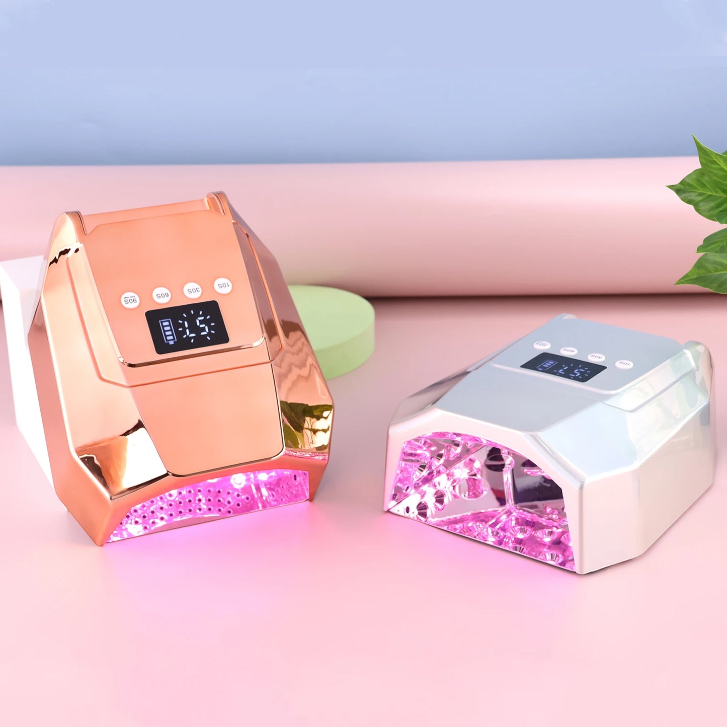 Rechargeable UV LED Nail Dryer Lamp 98W, 4 Timer Setting & 33 LED