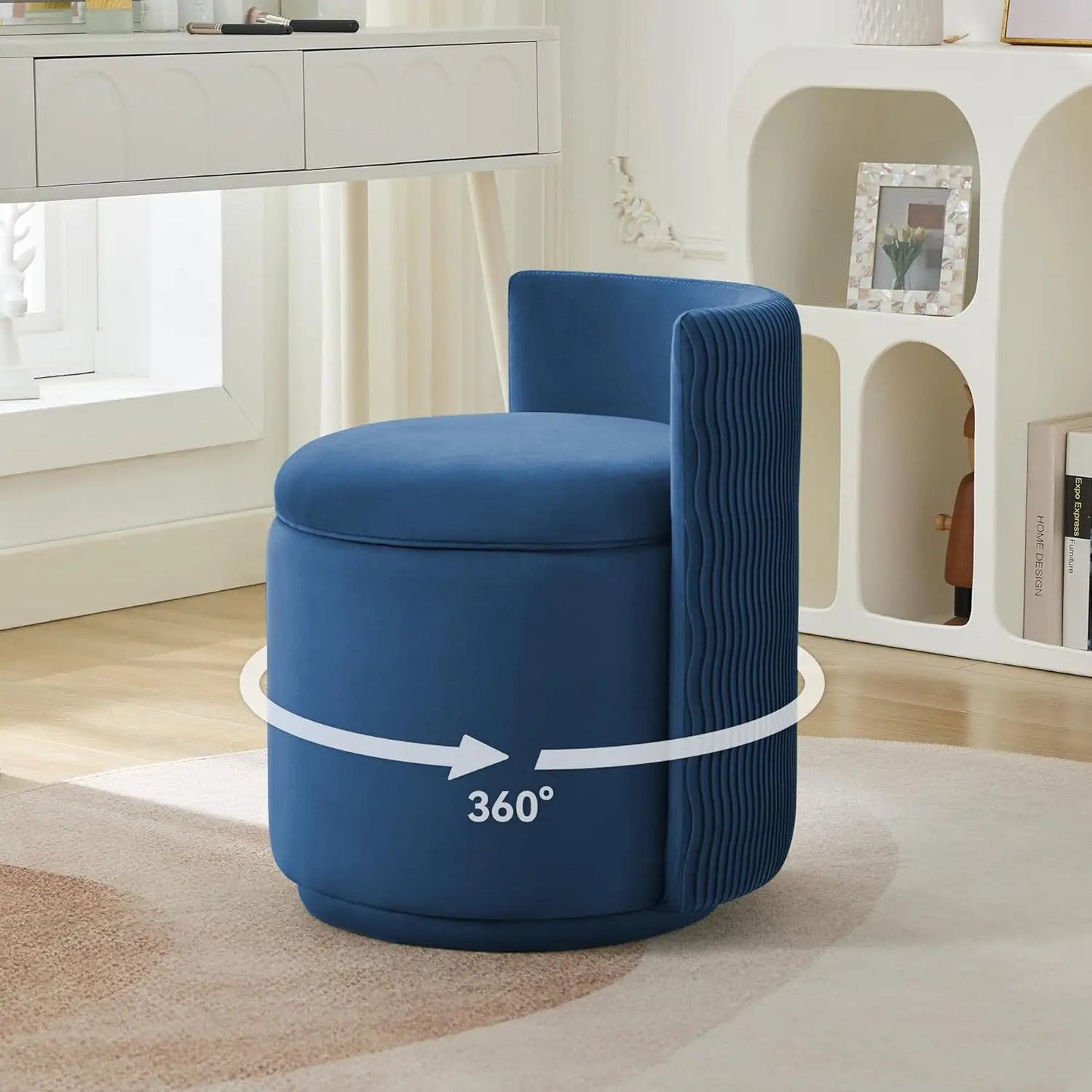 360° Swivel Makeup Dressing Stool