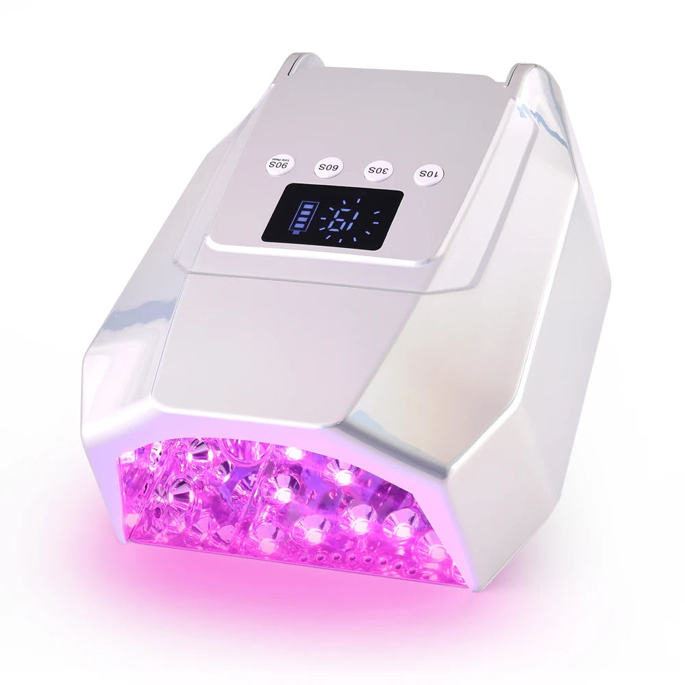 Rechargeable UV LED Nail Dryer Lamp 98W, 4 Timer Setting & 33 LED