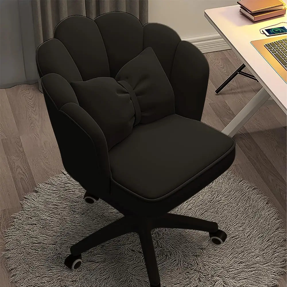 Velvet Petal Upholstered Vanity Desk Chair
