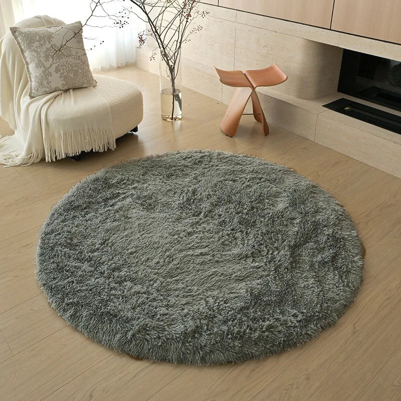 Soft Plush Circular Rugs for Vanity Desk Chair