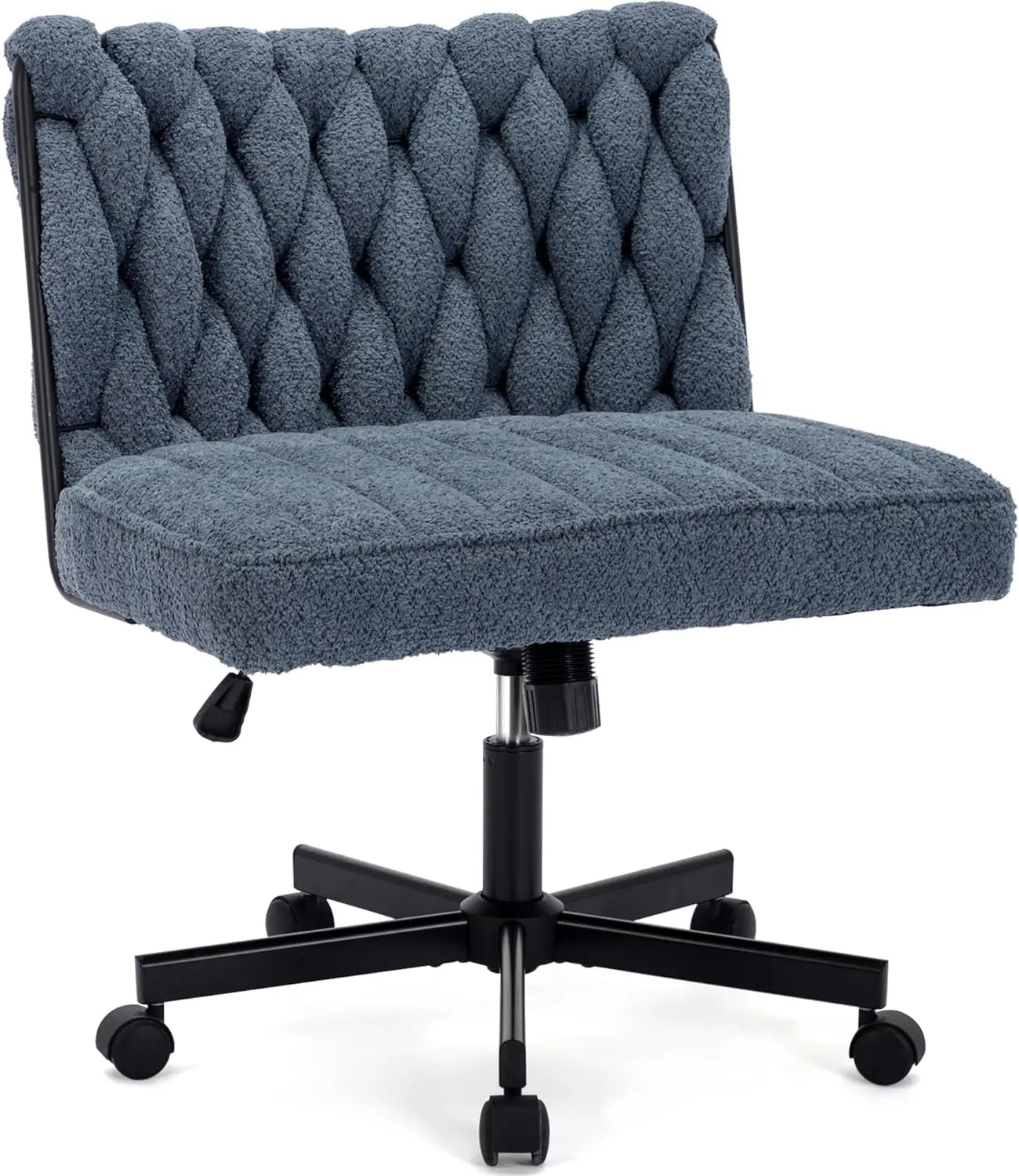 Modern Armless Vanity Desk Chair With Wide Seat