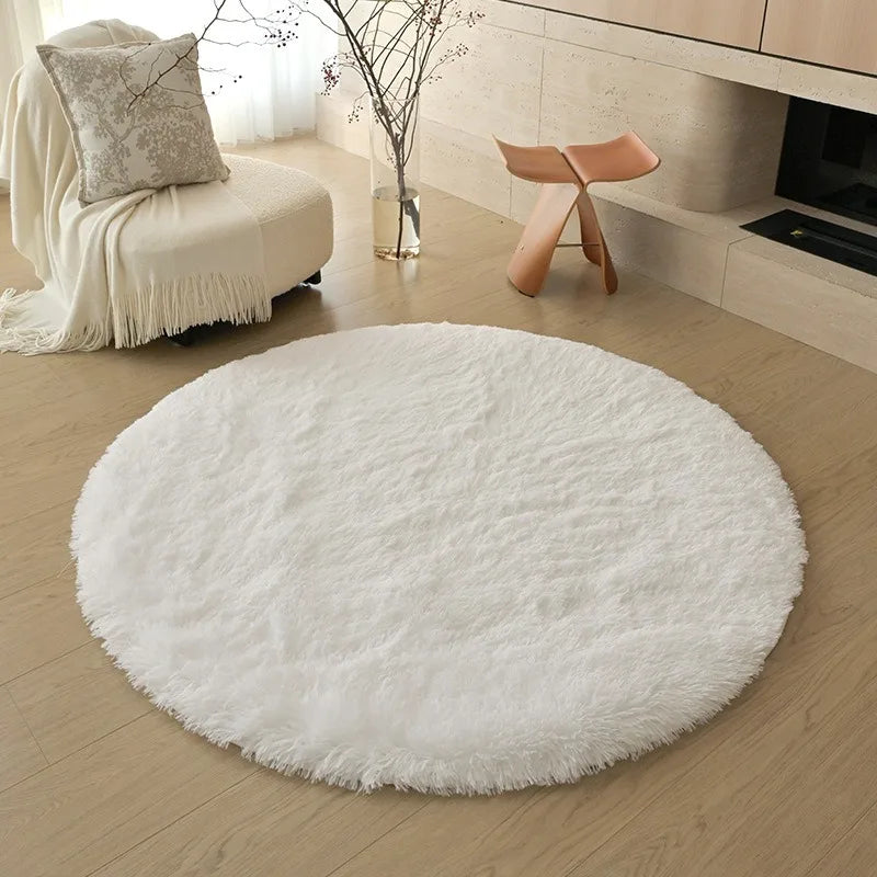 Soft Plush Circular Rugs for Vanity Desk Chair