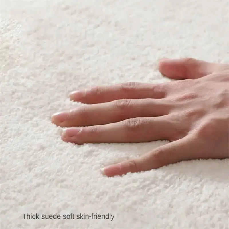 Lovely White Cloud Shaped Vanity Rug