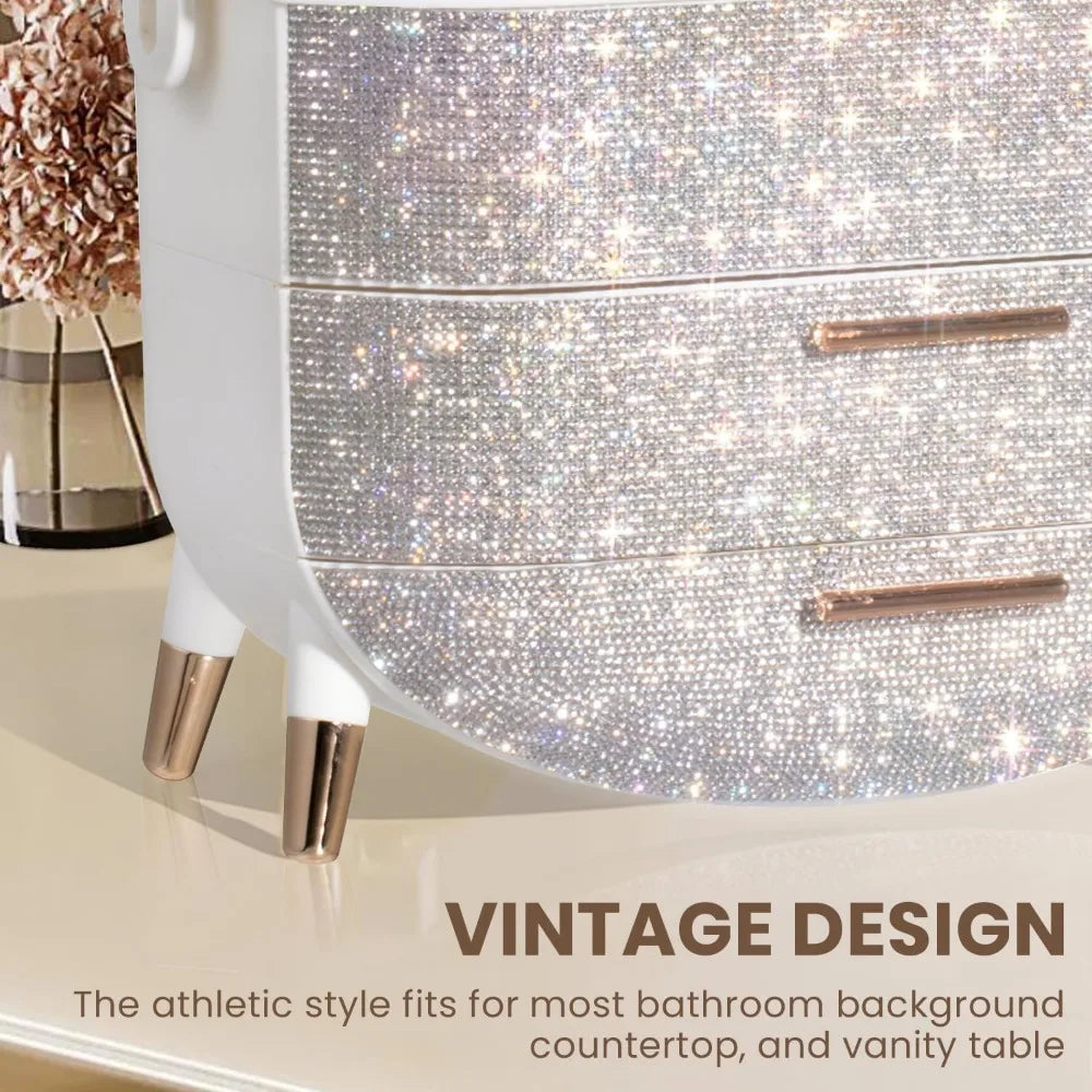 Egg Shape Glittery Makeup Storage Box