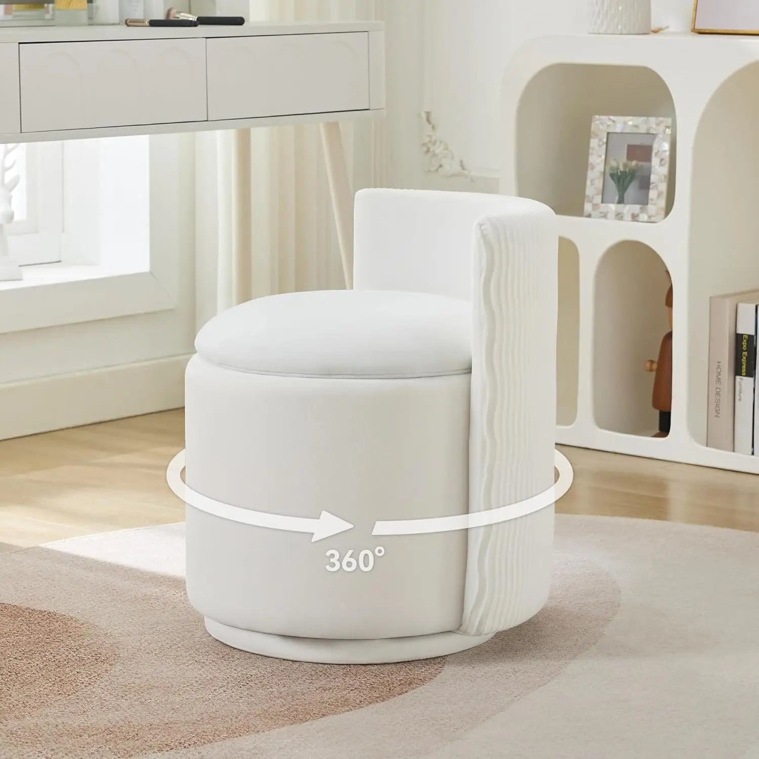 360° Swivel Makeup Dressing Stool