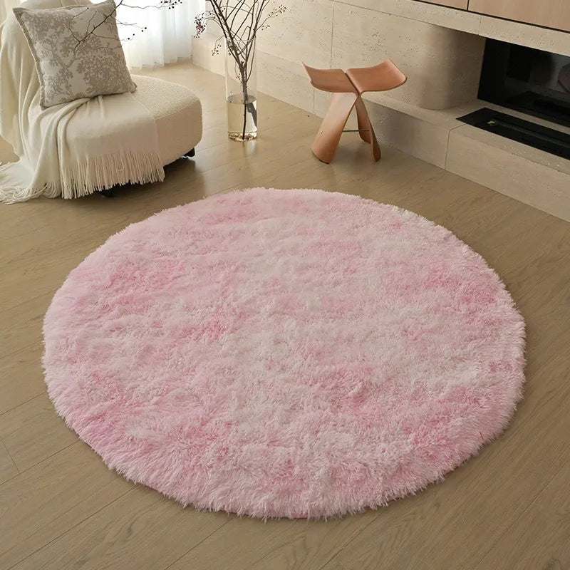 Soft Plush Circular Rugs for Vanity Desk Chair