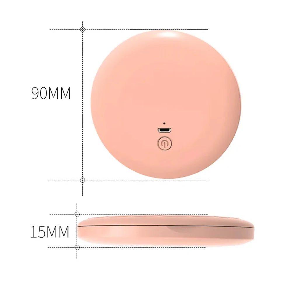 Compact LED Makeup Round Mirror with  2x Magnification