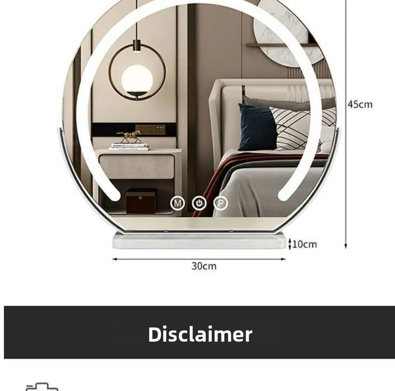 Semicircular Makeup Vanity Mirror with Smart Touch
