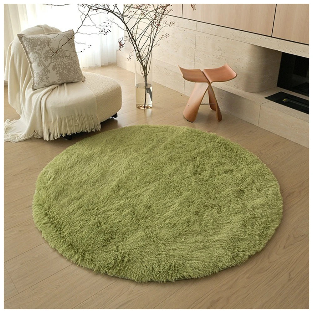 Soft Plush Circular Rugs for Vanity Desk Chair