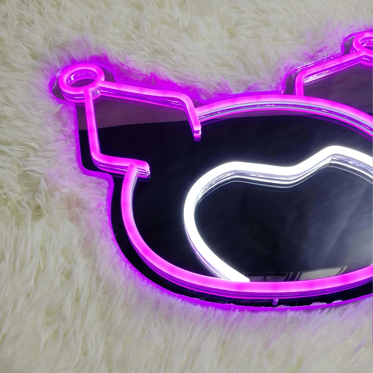 Kuromi Neon Light Makeup Mirror