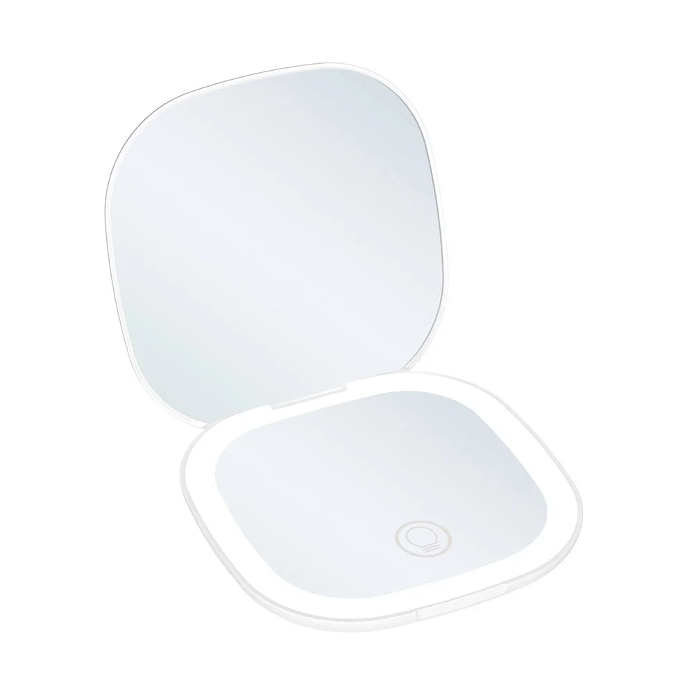 Foldable Compact Led Makeup Mirror 5x/10x Magnification