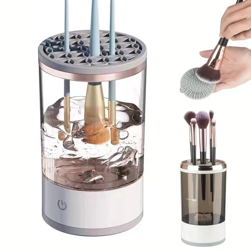 USB Plug Portable Makeup Brush Cleaner with Rubber Machine