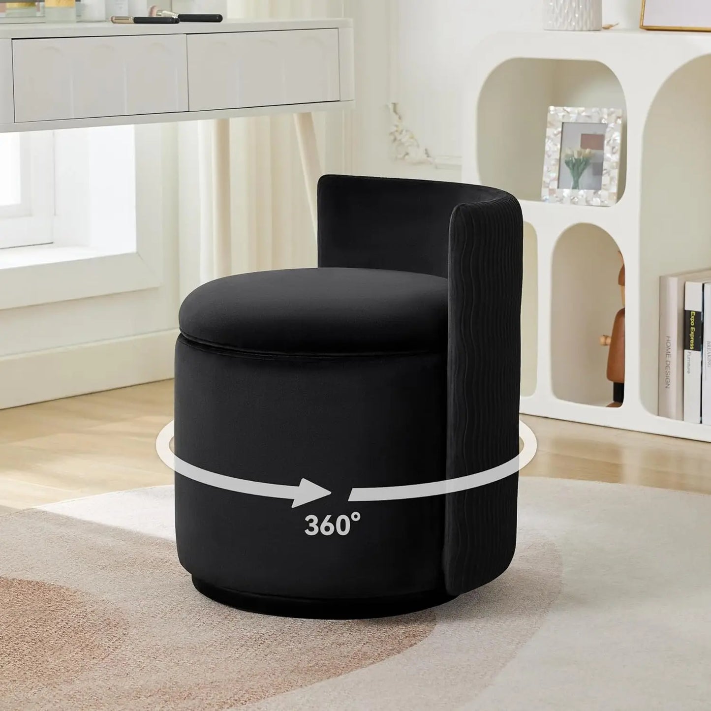 360° Swivel Makeup Dressing Stool