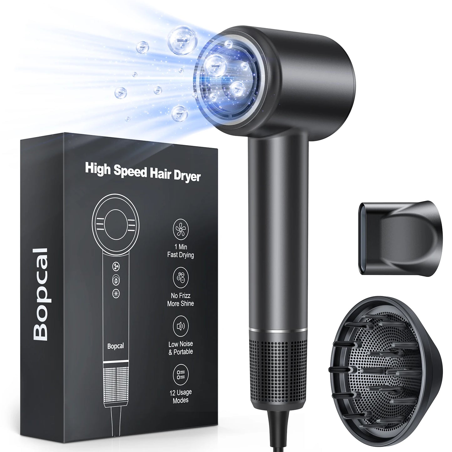 High Speed Hair Dryer with Diffuser 120000rpm