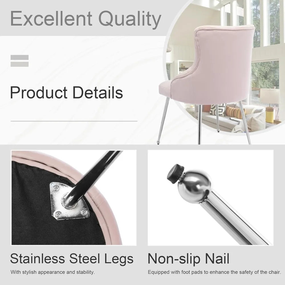 Modern Armless Desk Vanity Chair