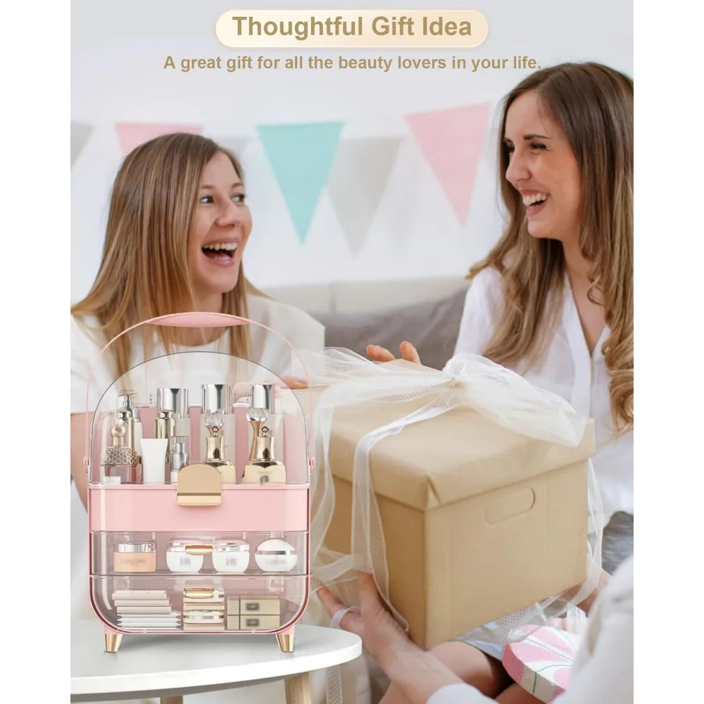 Makeup Storage Box With Brush Holder