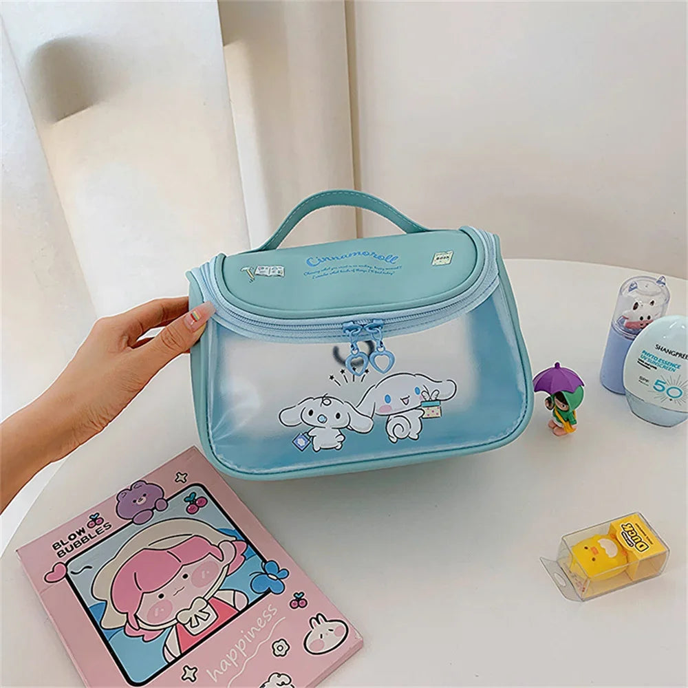 Hello Kitty Zipper Large Capacity Makeup Bag