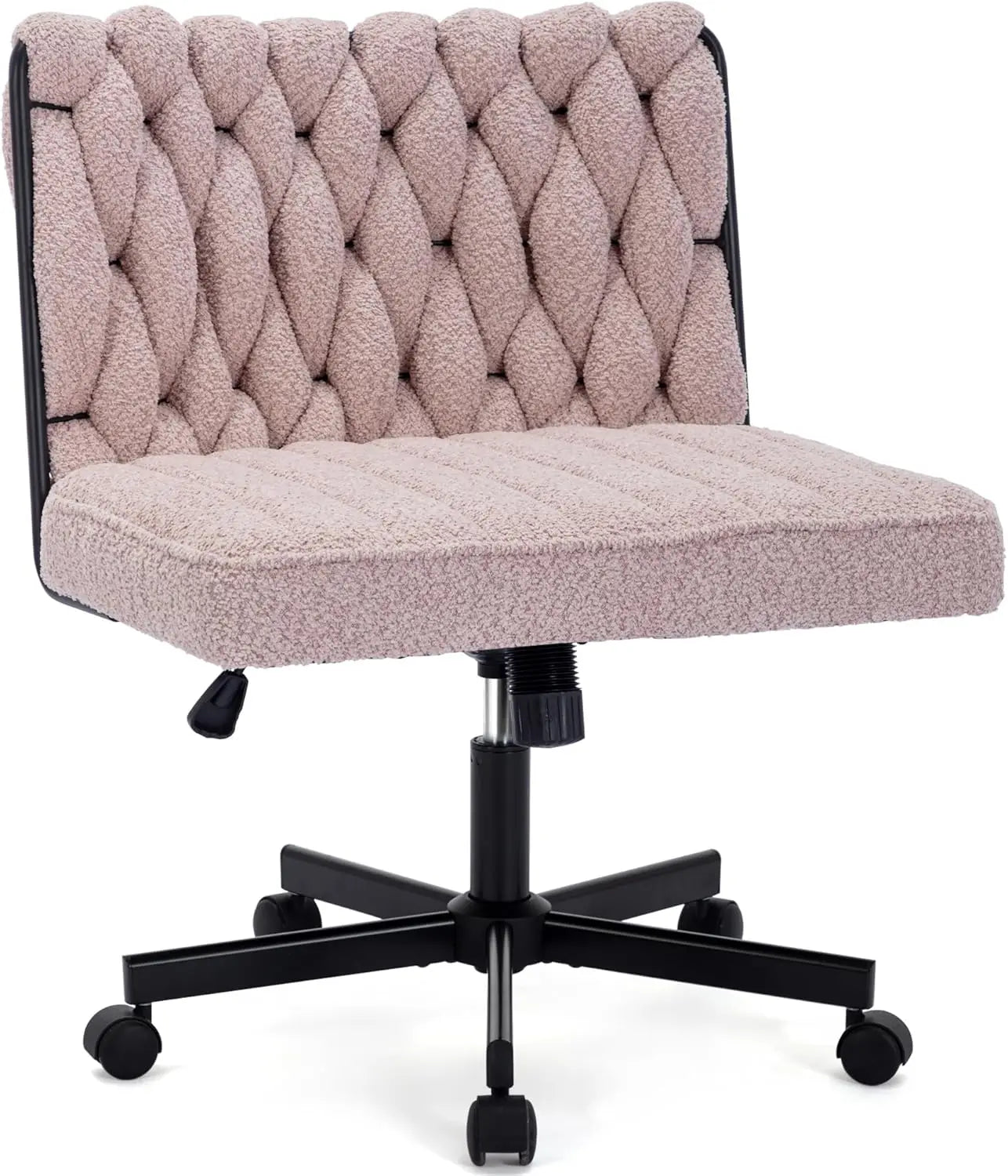 Modern Armless Vanity Desk Chair With Wide Seat