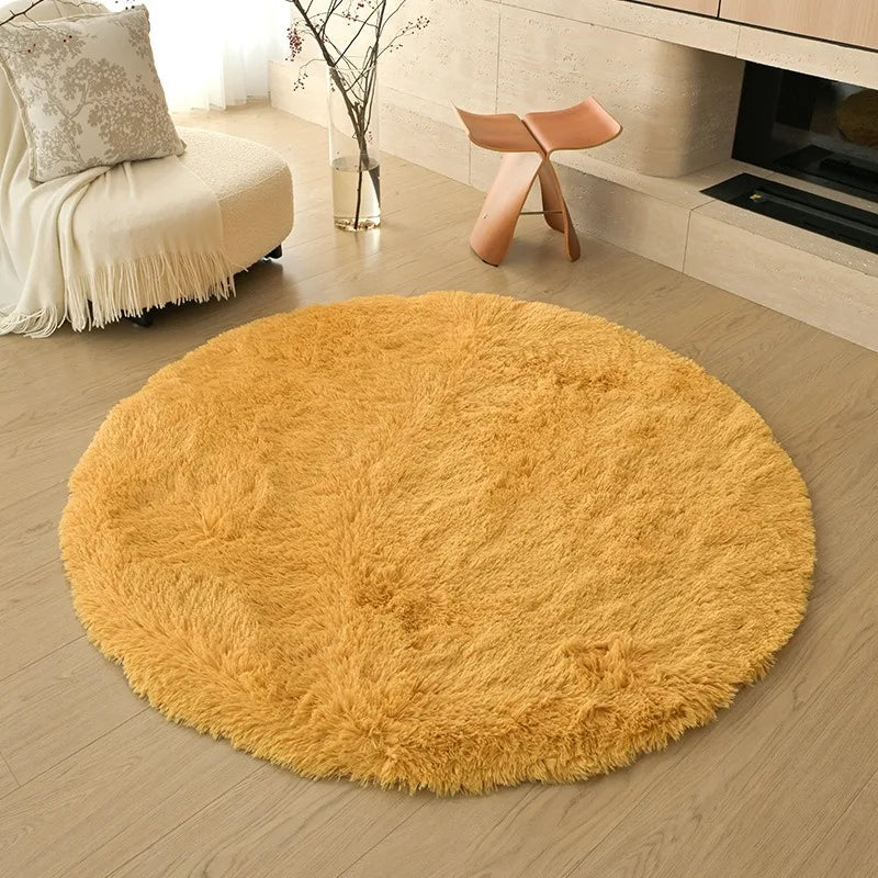 Soft Plush Circular Rugs for Vanity Desk Chair