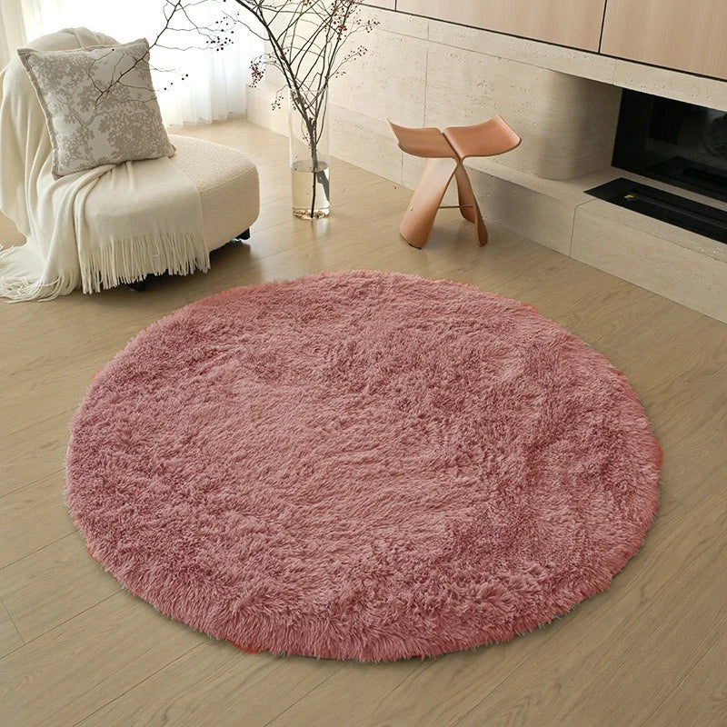 Soft Plush Circular Rugs for Vanity Desk Chair