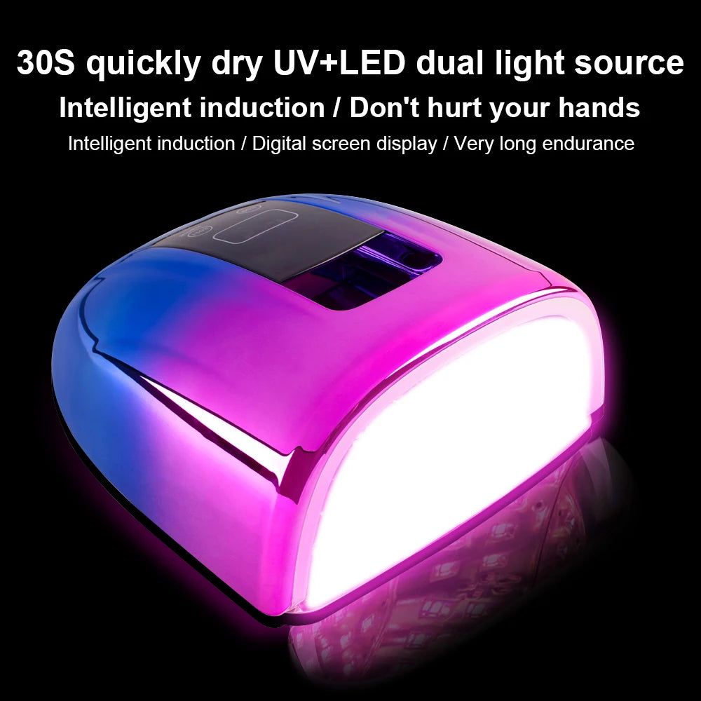 Rechargeable UV LED Acrylic Nail Dryer Lamp 90W, 4 Timer Setting & 45 LED