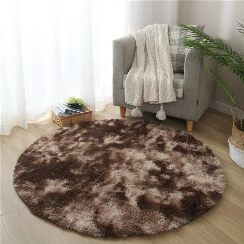 Soft Fluffy Circular Rugs for Vanity Desk Chair