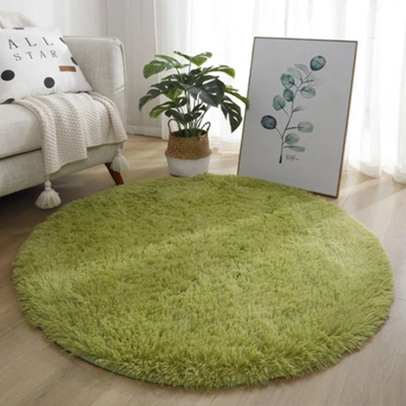 Soft Fluffy Circular Rugs for Vanity Desk Chair
