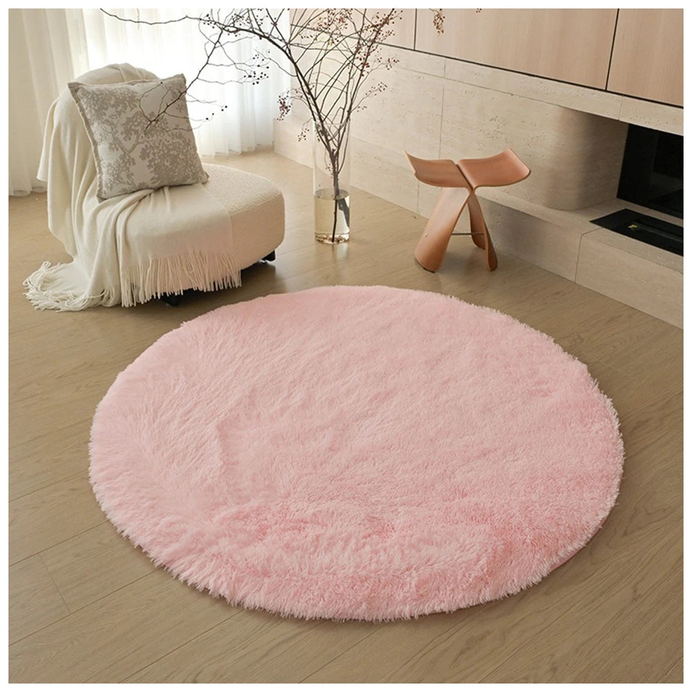 Soft Plush Circular Rugs for Vanity Desk Chair