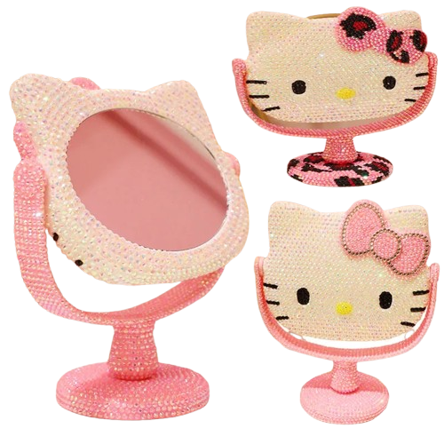 Senrio - Hello Kitty Shiny Rhinestones Embedded Mirror