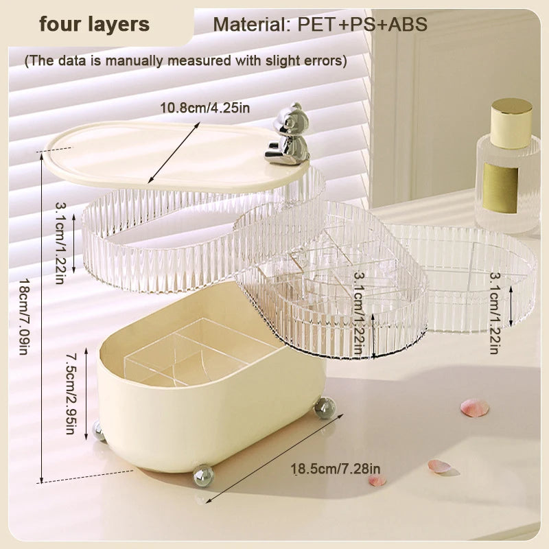 Multifunctional Rotating Makeup Storage Box