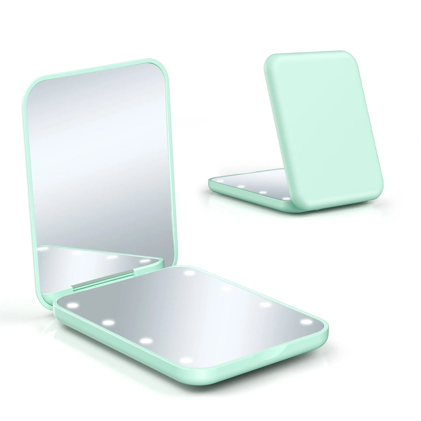 Portable Mini LED Makeup Vanity Mirrors with 2X Magnification