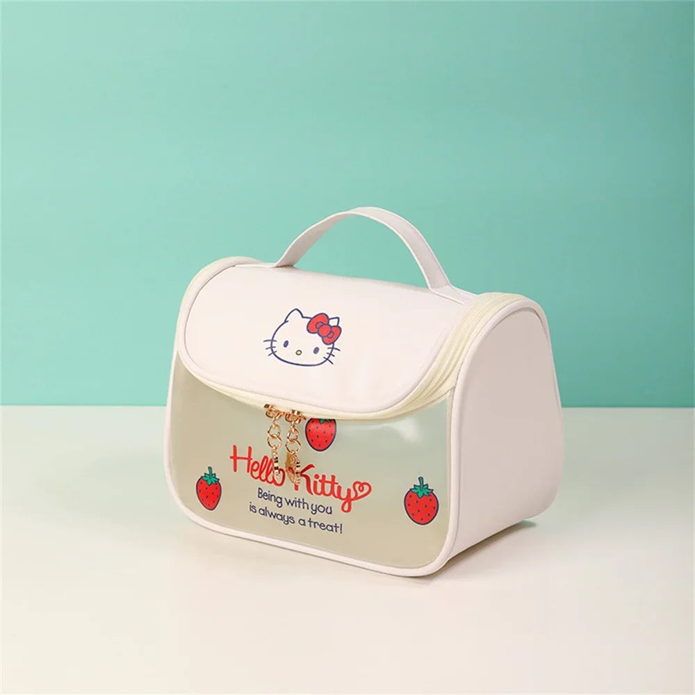 Hello Kitty Zipper Large Capacity Makeup Bag