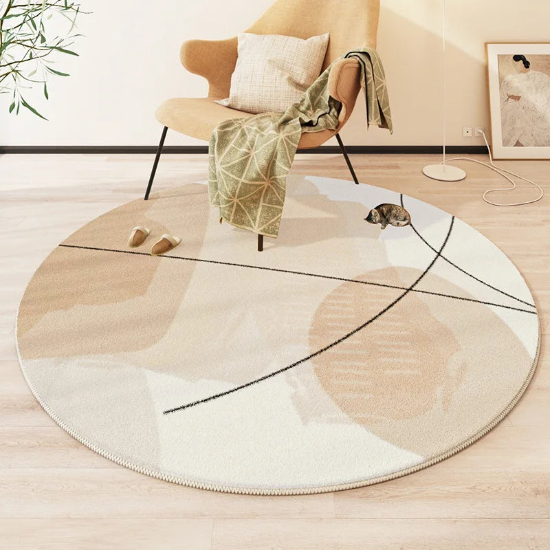 Modern Round Vanity Desk Carpet