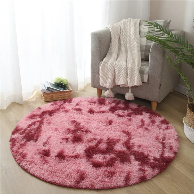 Soft Fluffy Circular Rugs for Vanity Desk Chair
