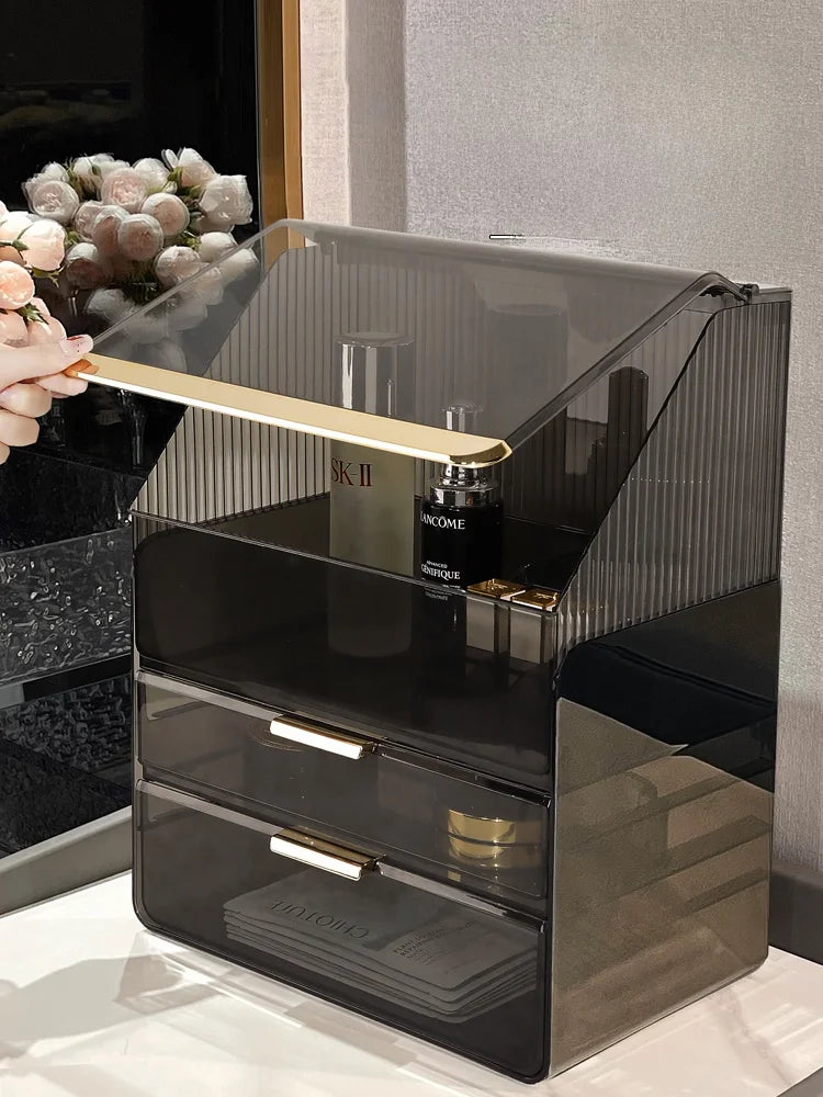 Luxury Dustproof Desktop Large Cosmetic & Makeup Organizer