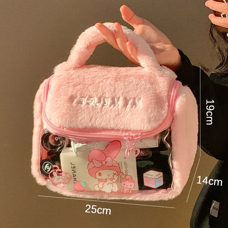 Senrio - Hello Kitty Plush Large Travel Makeup Bag