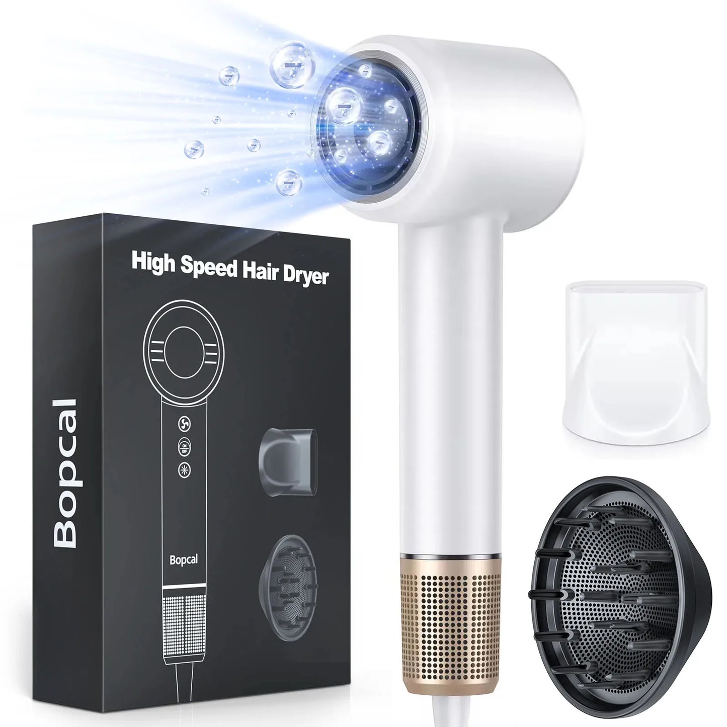 High Speed Hair Dryer with Diffuser 120000rpm