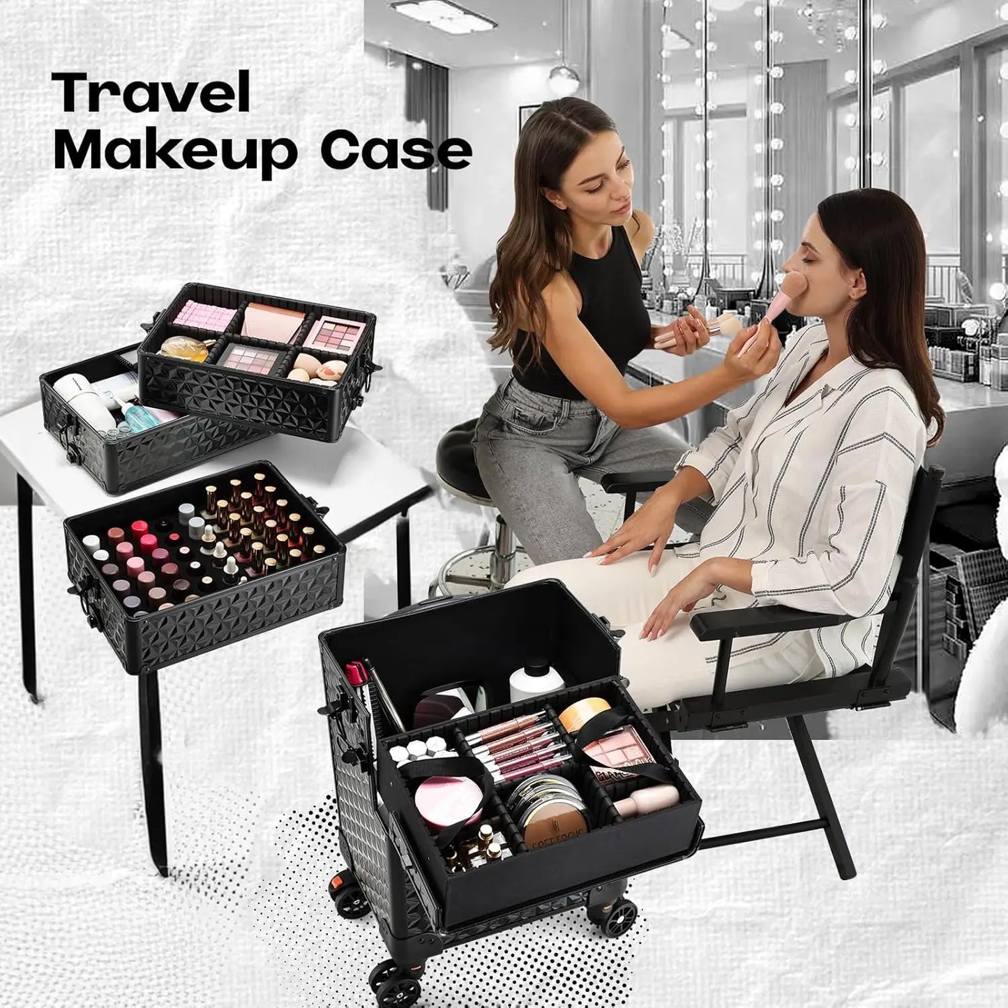 5 in 1 Customizable Makeup Train Case