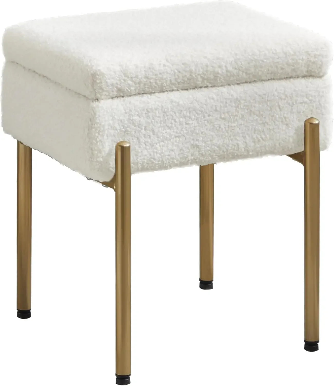 Vanity Desk Ottoman Stool with Storage