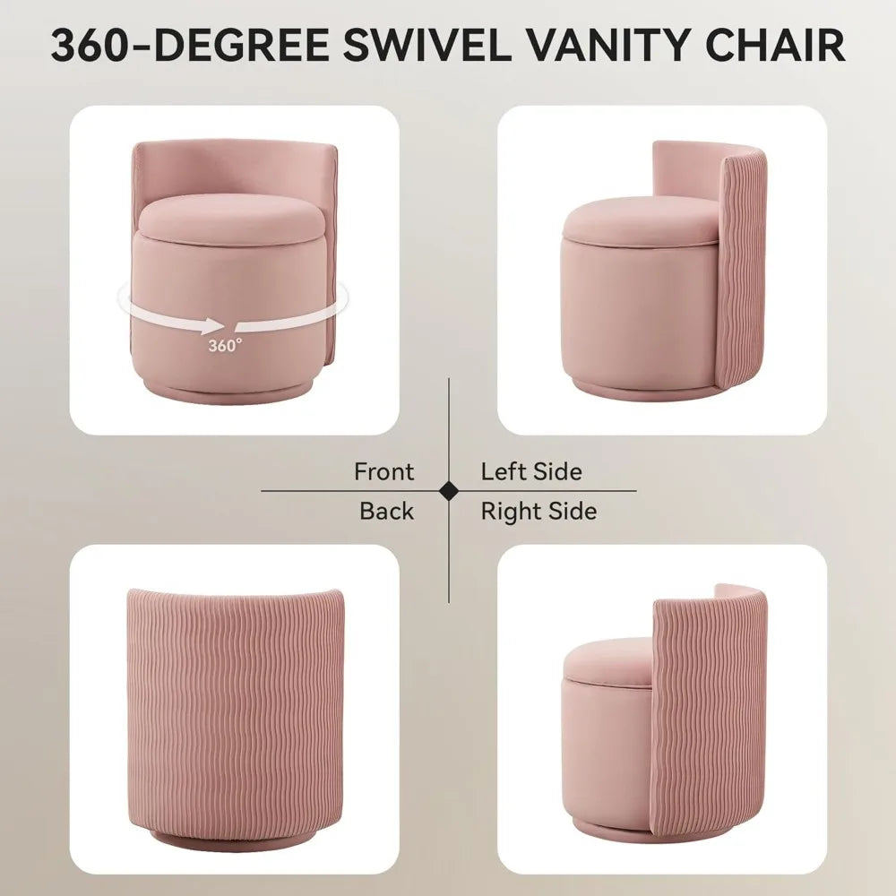 360° Swivel Makeup Dressing Stool