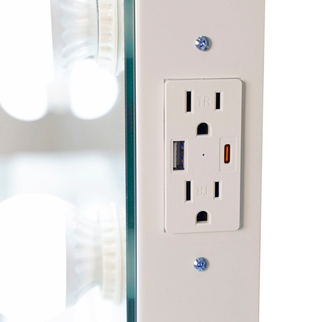 Glow Luxe – Smart Vanity Set Glossy White Edition — 7 Drawers