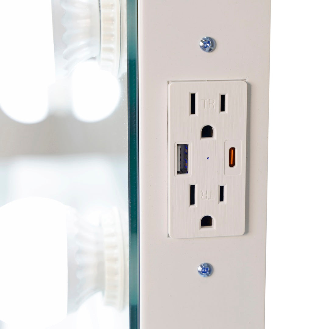 Glow Luxe – Smart Vanity Set Glossy White Edition — 7 Drawers