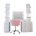 Glow Luxe – Smart Vanity Set Glossy White Edition — 7 Drawers