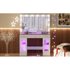 Vanity Desk with Large LED Mirror